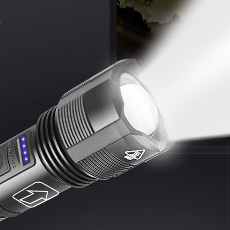 Lampe de poche tactique rechargeable zoomable XHP50 (nouveau modèle offre à durée limitée ⚡)