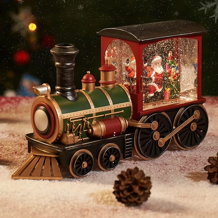 Ornement boule de cristal Train de la veille de Noël