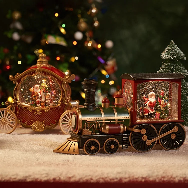 Ornement boule de cristal Train de la veille de Noël