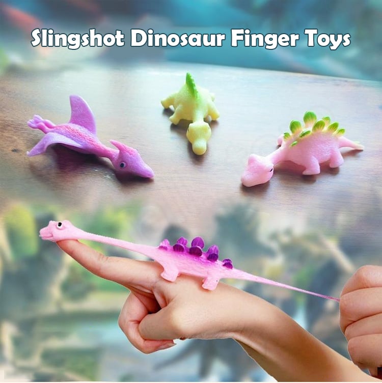 Jouets pour les doigts de dinosaure à lance-pierre