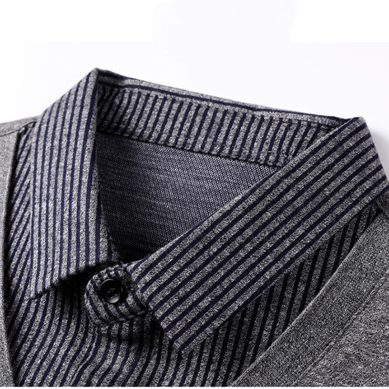 [Meilleur cadeau pour les hommes] Fausse chemise tricotée 2 pièces pour hommes
