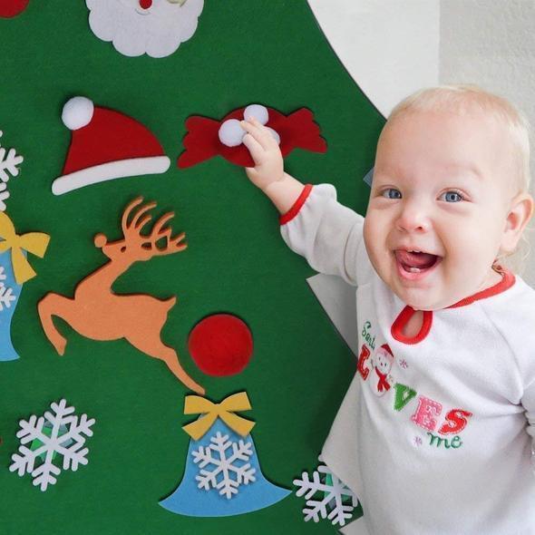 Sapin de Noel en feutre pour enfant