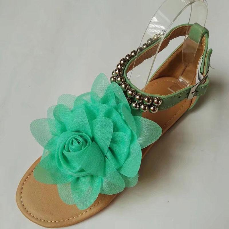 Sandales à plateforme surdimensionnées pour femmes avec boucle à boucle de fleurs